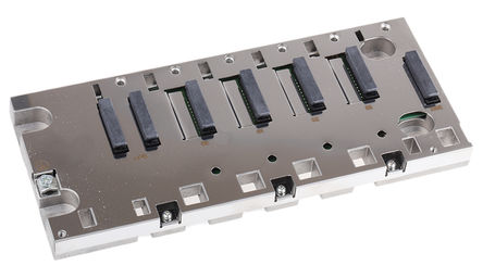 Schneider Electric Modicon M340 rear motherboard, 4 slots, DIN rail, panel, 242.4 x 103.7 x 19 mm plate