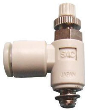 Drehzahlregler SMC AS1201F-M5-23, Stecker M5 x 0,8 x 1/8 plg, M5 x 0,8 x M5 x 0,8