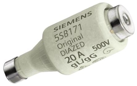 Диагностичен предпазител на Siemens, 5SB171, 20A, DII, 500 V ac, резба E27, gG