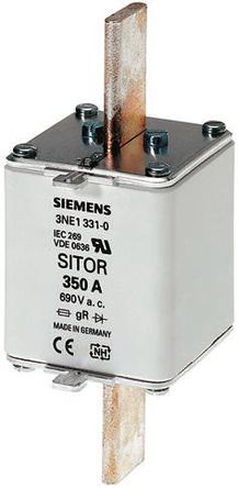 Fusible de lengüeta centrado, Siemens, 400A, 2, gR - gS, 690 V ac, HLS