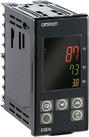 Omron E5CN-C2MT-500 AC100-240 Regolatore di temperatura PID, 48 x 48mm, 100 → 240 V ca, 2 uscite
