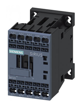 
				Relé de control Siemens 3RT2016-2HB42, 3 NA, 9 A, Sirius, 3RT2
