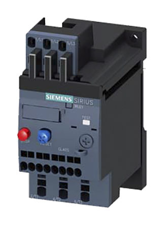
				Relé de sobrecarga Siemens 3RU2116-0JC1, NA/NC, con reinicio Automático, manual, 1 A, Sirius, 3RU2