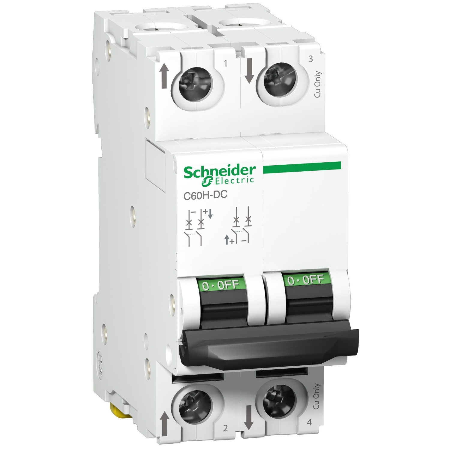 Schneider A9N61531 DC special circuit breaker - C60H - 500 V - 2P - 16 A - C curve