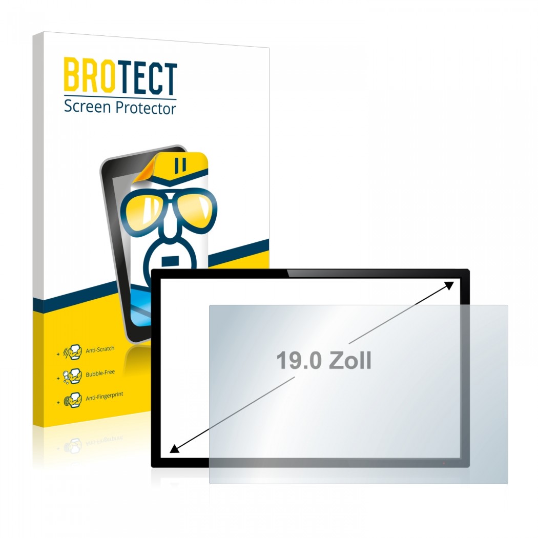 BROTECT HD-Clear Protecteur d'écran pour PC à écran tactile avec écrans 19 pouces [377 mm x 302 mm, 5: 4]