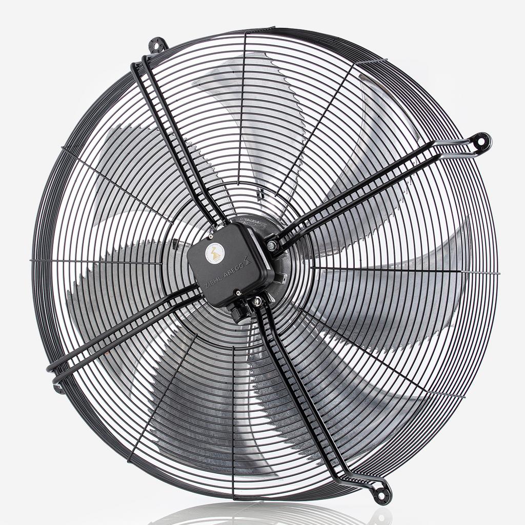 167972 FN063-6EK.4I.V7P1 Axial fan with sickle blades with guard grille for short bell mouth