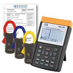 Amperímetro PCE-830-2-ICA incl. certificado ISO 