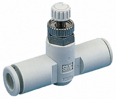 Flow regulator SMC AS1301F-M5-06, Male M5 x 0.8 x 6mm, M5 x 0.8 x M5 x 0.8