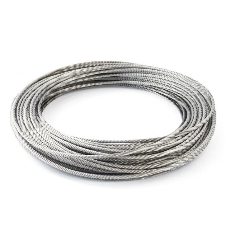 Cable de acero inoxidable AISI-316 - 7x7+0 - 2MM (100 metros)