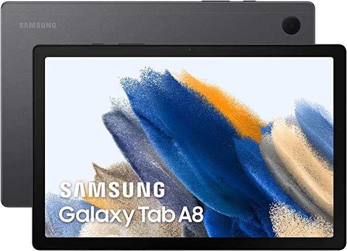 Samsung Galaxy Tab A8 - Tablet de 10.5” (4GB RAM, 64GB almacenamiento, Wifi, Android 12) Gris