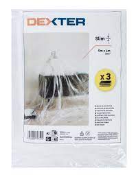 DEXTER 5mx4m plásticos de protección DEXTER 5mx4m Pack de 3 