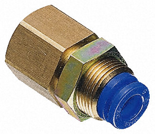 Connecteur mâle SMC KQP-12, 12 mm, laiton, PBT, PP