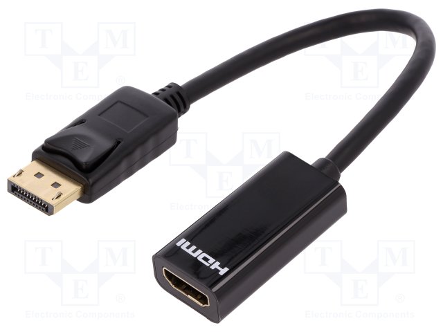DisplayPort 1.2 cable; DisplayPort plug, HDMI