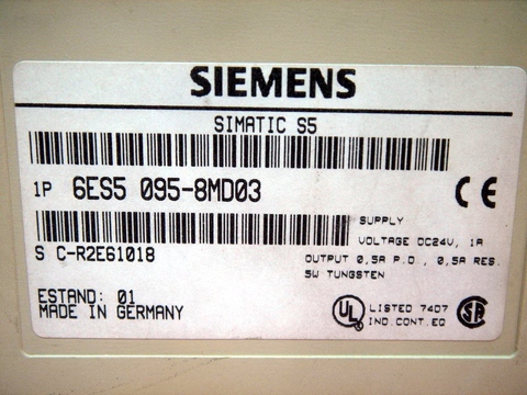 MICROPROCESADOR S5-95U  SIEMENS  6ES5095-8MD03