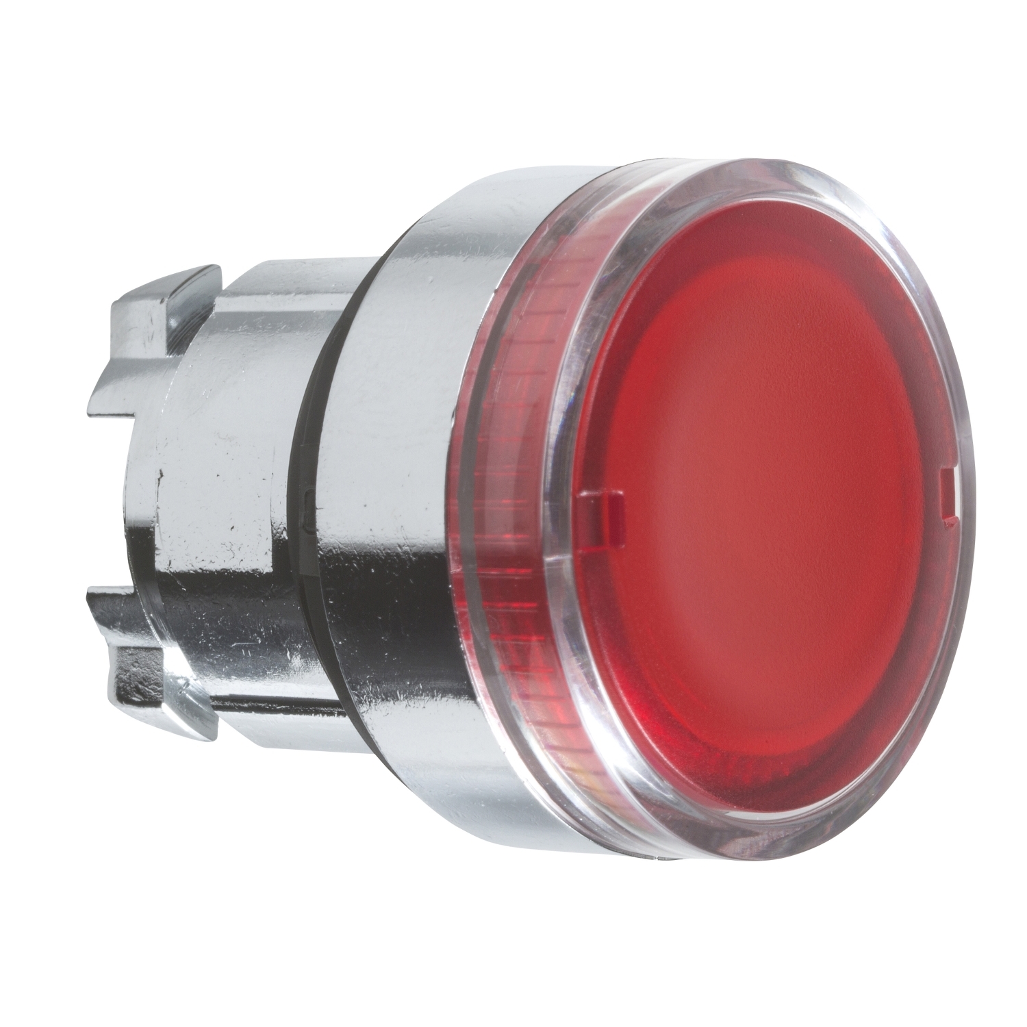 ZB4BW34 Cabeza pulsador luminoso rojo ø 22 para lámpara BA9s