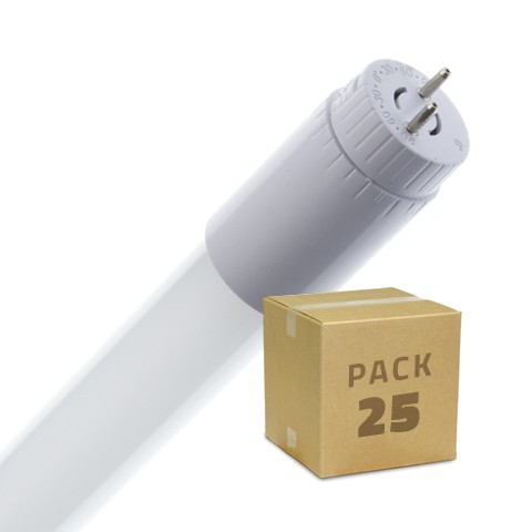 Пакет T8 LED тръби Кристал 1500 мм Свързване една страна 22W Студено бяло (25 единици)