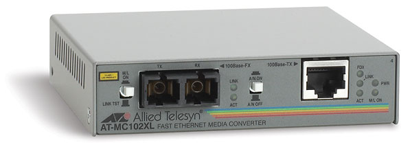 Allied Telesis AT-MC102XL-20 100BTX TO 100BFX/SC MM 2KM