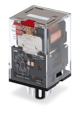 OMRON MKS2PINDC24 | DPDT 10A Индикатор. Механичен LED Push-test