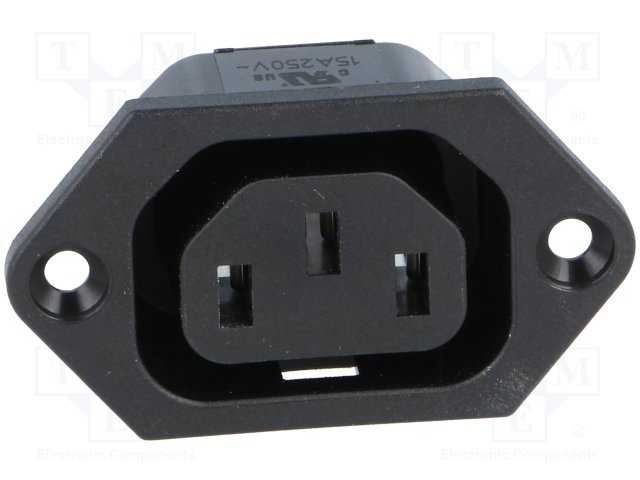 SCHURTER 6600.3300.21 Connector: AC power; female connector; female; 10A