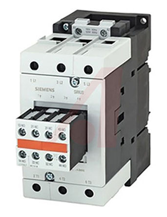 Contactor 95 A (AC3), 3PST, 2 NO / 2 NC (auxiliary), 3 NO (main), 120 V ac coil