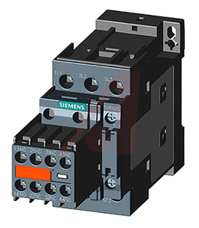 Contactor 25 A (AC3), 3PST, 2 NO / 2 NC (auxiliary), 3 NO (main), 24 V dc coil