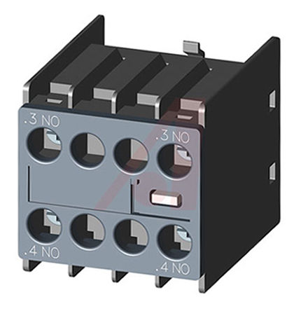Módulo de contactos Siemens 3RH29111NF20 para uso con Contactores 3RT2, relé de contactor, contactor de alimentación
		