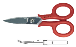 Electrician Scissors L145 Curved Mouth ADJ DITEC 69535